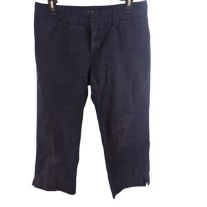 3/$25 Eddie Bauer Size 6 Dark Blue Cropped Pants Vashon Fit